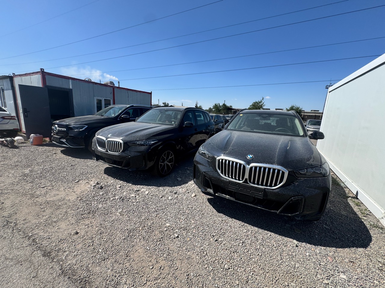BMW stock at the Bishkek vehicle yard