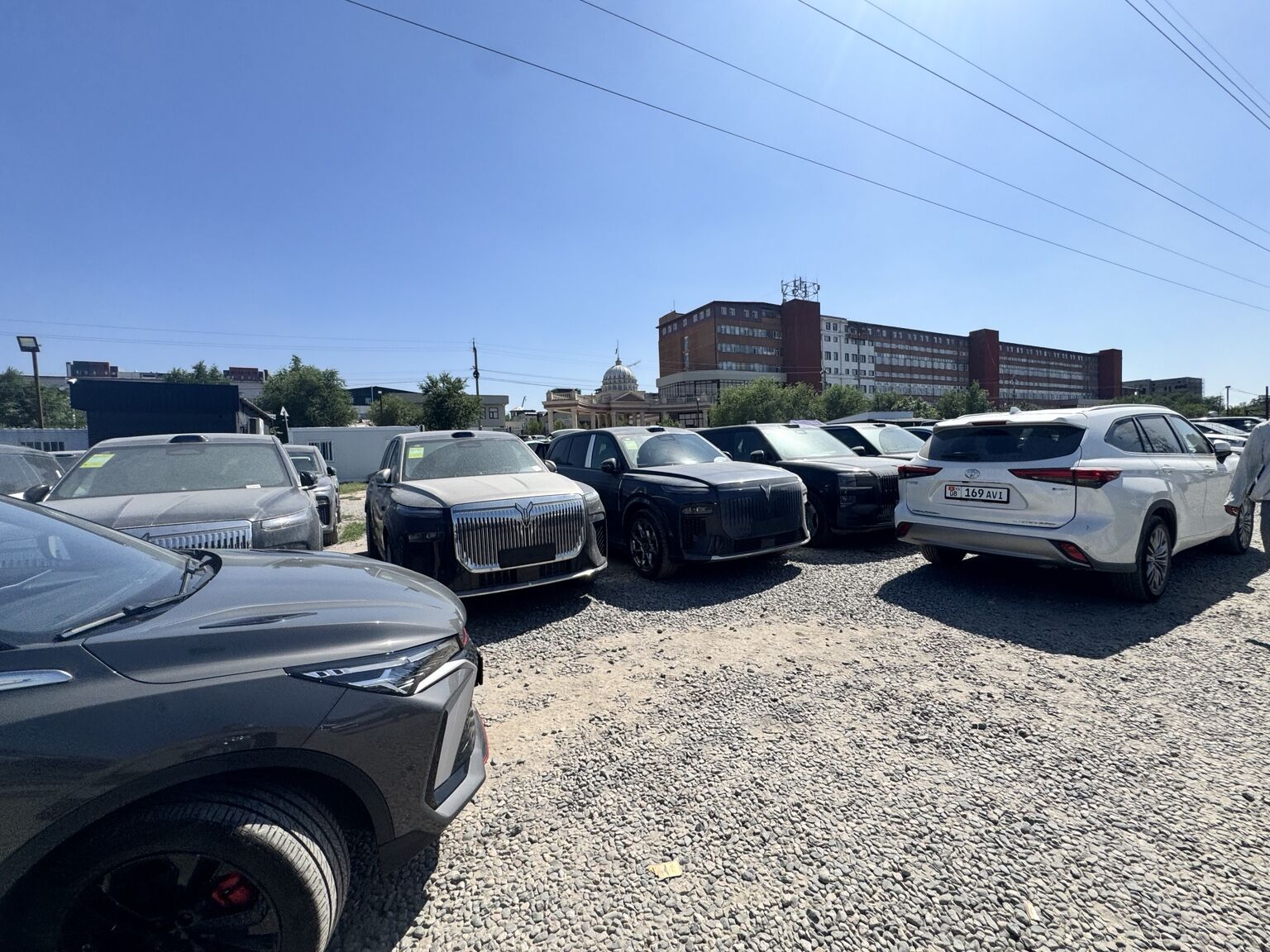 Vehicle inventory at the Bishkek overseas stock yard