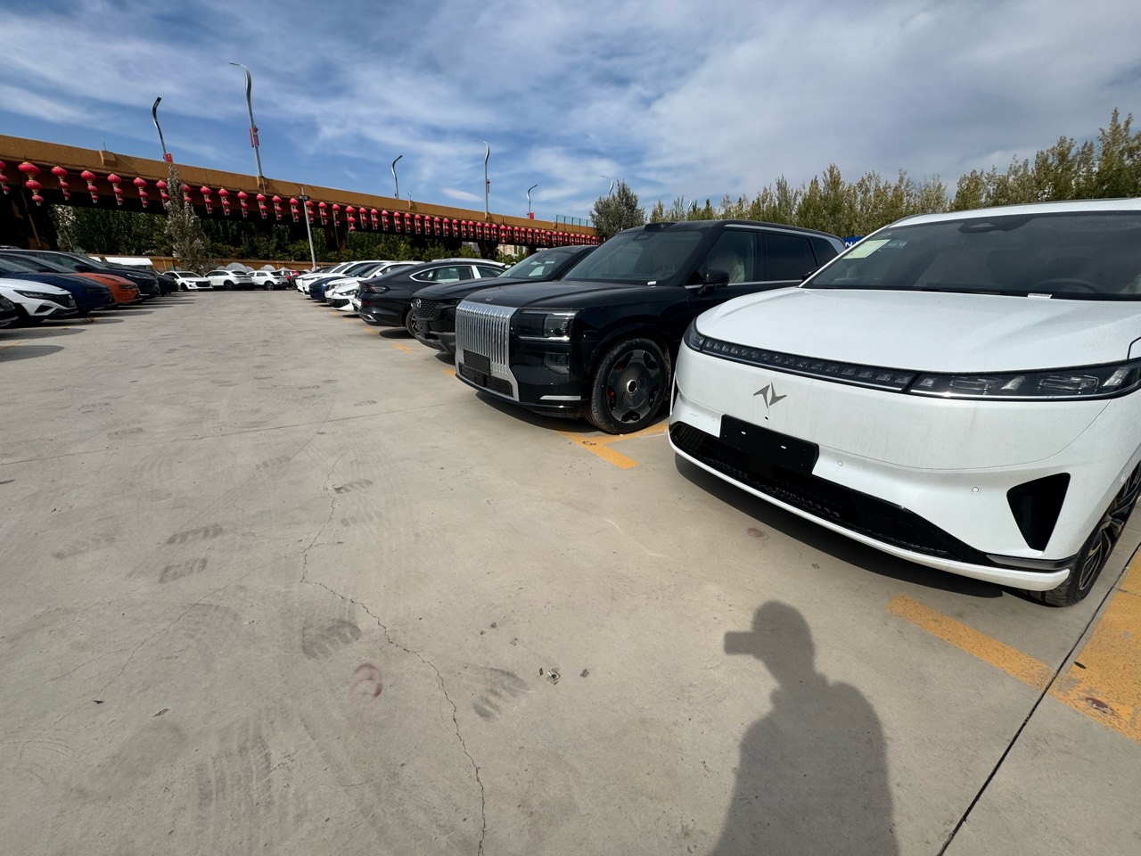 Horgos vehicle supply yard with new cars ready for export