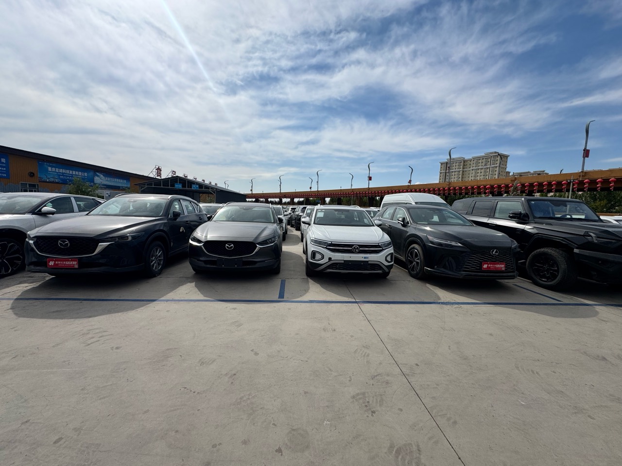 New vehicles at the Horgos export base